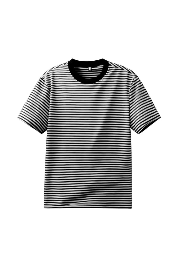 Mens Striped T Shirts Casual Summer Vintage Tops Comfy Crew Neck Short Sleeve Tee