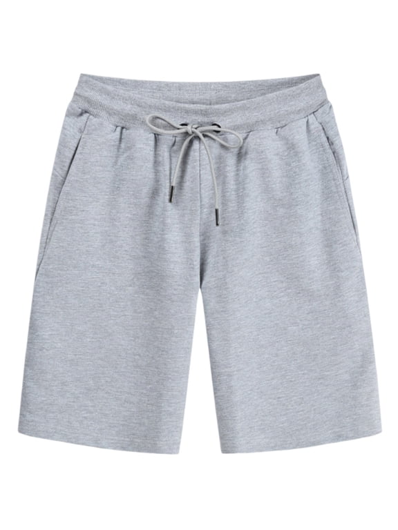Mens Soft Sweat Shorts Casual Classic Elastic Waist Workout Drawstring Beach Shorts