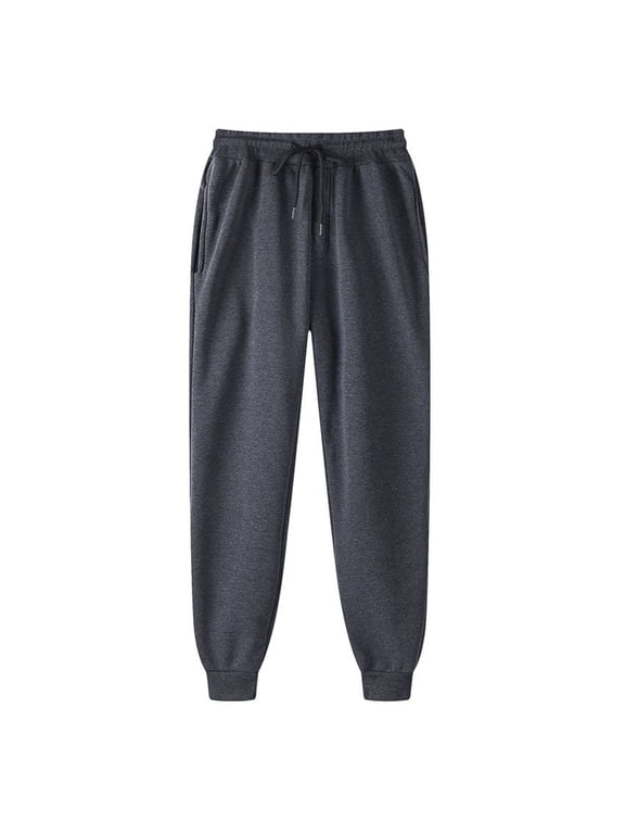Mens Sweatpants with Pockets, Mens Jogging Pants Elastic Bottom, Soft Hip-hop Sweatpants for Men