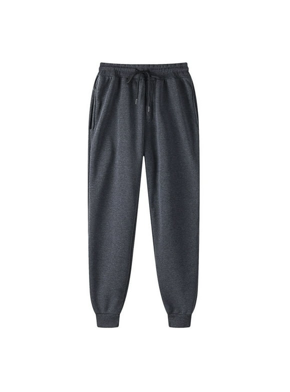 Mens Sweatpants with Pockets, Mens Jogging Pants Elastic Bottom, Soft Hip-hop Sweatpants for Men