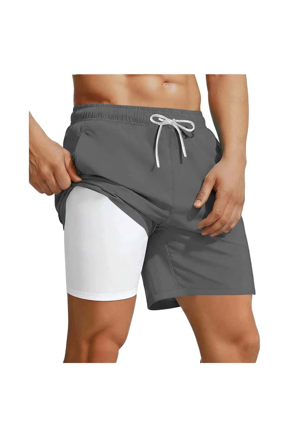 Mens Swim Trunks Quick Dry Breathable Swim Shorts with Tight Lining & Pockets Elastic Waist Bathing Suits