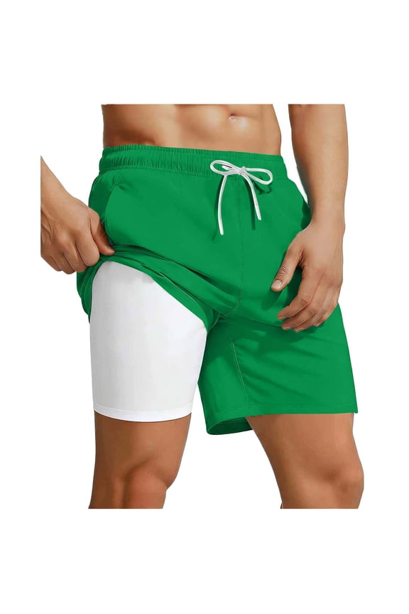 Mens Swim Trunks Quick Dry Breathable Swim Shorts with Tight Lining & Pockets Elastic Waist Bathing Suits