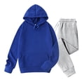 thumbnail image 1 of Chiccall Mens 2 Piece Sweatsuit for Men Fleece Lined Pullover Hoodie & Jogging Sweatpants Tracksuit, 1 of 6
