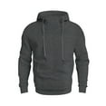 thumbnail image 1 of Chiccall Mens Turtleneck Hoodies Casual Fleece Sweatshirt Solid Stylish Pullover Hoodie with Pockets, 1 of 5