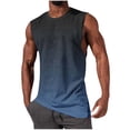 thumbnail image 1 of Chiccall Mens Workout Tank Tops Muscle Cut Off Shirts Comfy Sleeveless Crew Neck Gym Gradient T-Shirts, 1 of 5