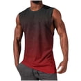 thumbnail image 1 of Chiccall Mens Workout Tank Tops Muscle Cut Off Shirts Comfy Sleeveless Crew Neck Gym Gradient T-Shirts, 1 of 5