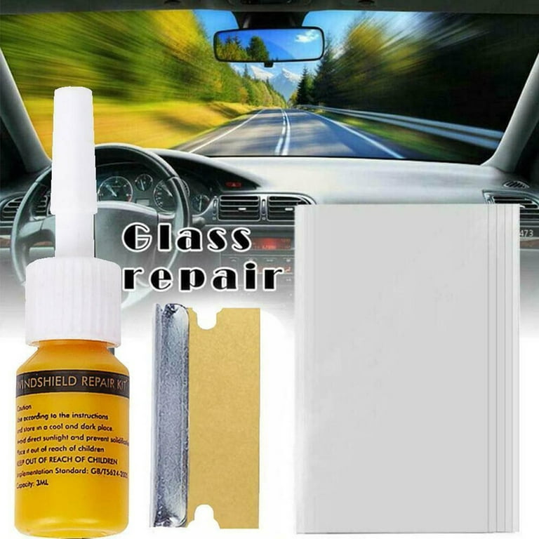 Chiccall Office Supplies Clearance,2pc Windshield Repair Tool Glass Curing  Glue Car Window Glass Scratch Crack 3ml School Supplies Home Office  Essentials 
