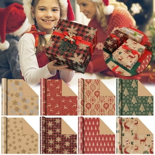 Christmas Up to 65% off Clearance! SRUILUO Christmas Wrapping Paper Value  Set - 10 Sheets Of Christmas Gift Wrapping Paper