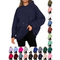 thumbnail image 1 of Chiccall Oversized Hoodies for Women Plus Size Drawstring Hooded Sweatshirt Loose Fit Casual Pocket Pullover Tops, 1 of 6