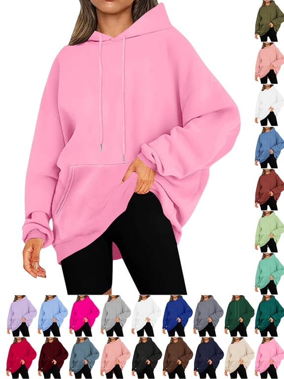 Oversized Hoodies for Women Plus Size Drawstring Hooded Sweatshirt Loose Fit Casual Pocket Pullover Tops