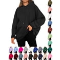 thumbnail image 1 of Chiccall Oversized Hoodies for Women Plus Size Drawstring Hooded Sweatshirt Loose Fit Casual Pocket Pullover Tops, 1 of 7
