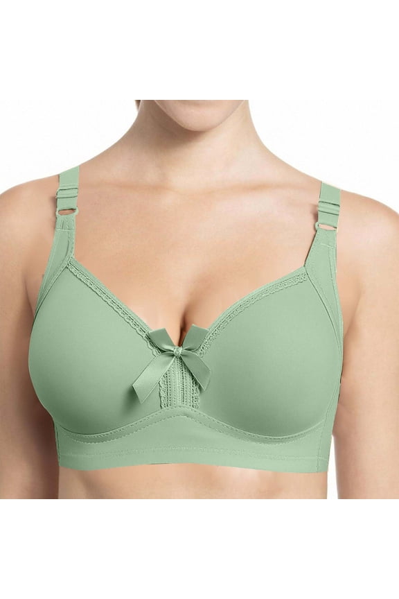 Plus Size Bras for Women Supportive Wireless Push Up Bra Full Cover Everyday Bra S-5XL