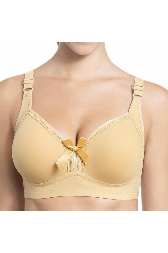 Plus Size Bras for Women Supportive Wireless Push Up Bra Full Cover Everyday Bra S-5XL