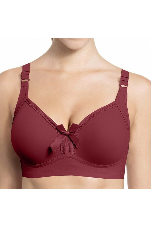 Plus Size Bras for Women Supportive Wireless Push Up Bra Full Cover Everyday Bra S-5XL