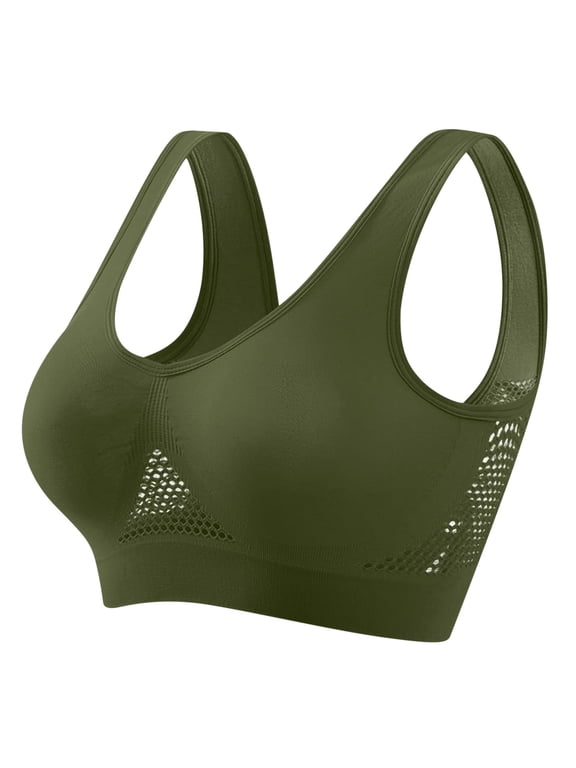 Plus Size Sports Bras for Women High Support Breathable Wireless Bras for Running Yoga Gym