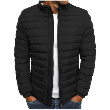 Chiccall Puffer Jackets Men Solid Lightweight Packable Jacket Insulated Plus Size Winter Coat with Zipper Pockets,on Clearance