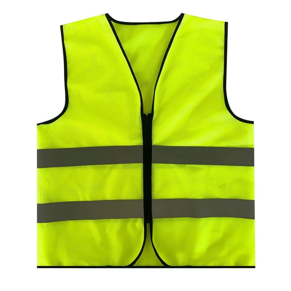 Chiccall Reflective Safety Mesh Vest for Men Outdoor Activity Zip Up Vest