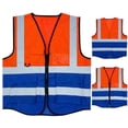 thumbnail image 1 of Chiccall Reflective Safety Mesh Vest for Men Outdoor Workwear Construction Zip Up Vest with Pockets, 1 of 5