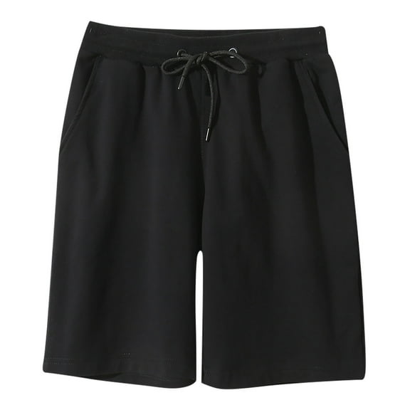 Chiccall Shorts for Men Big and Tall Casual Loose Elastic Waist Drawstring Summer Beach Cargo Shorts with Pockets