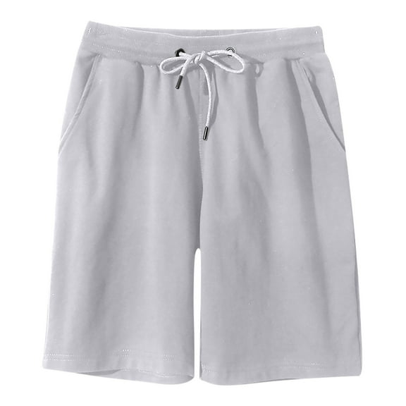 Chiccall Shorts for Men Big and Tall Casual Loose Elastic Waist Drawstring Summer Beach Cargo Shorts with Pockets