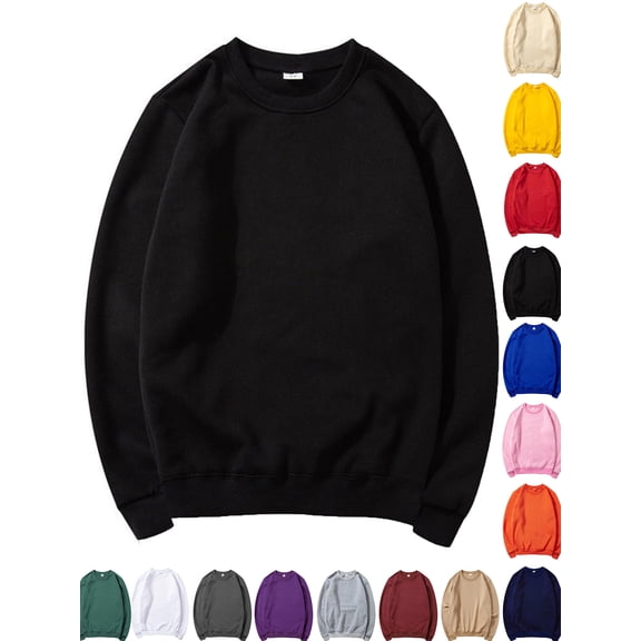 Chiccall Sweatshirts for Men Casual Fleece Crew Neck Long Sleeve Workout Athletic Pullover Shirts