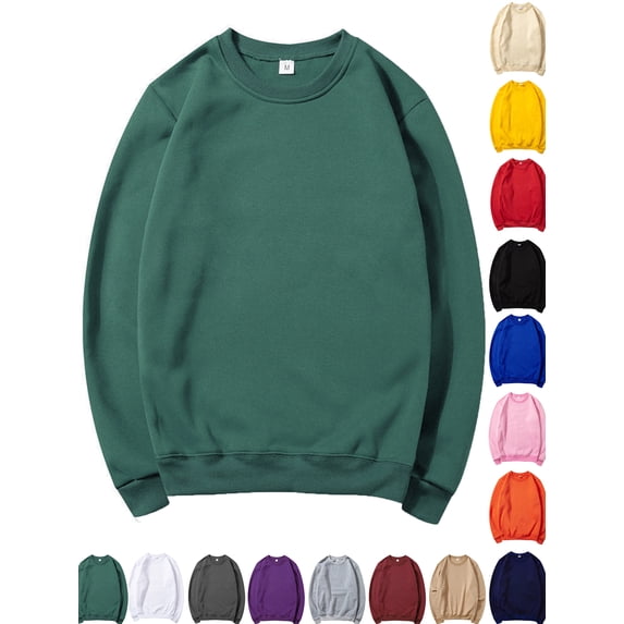 Chiccall Sweatshirts for Men Casual Fleece Crew Neck Long Sleeve Workout Athletic Pullover Shirts