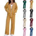 thumbnail image 1 of Chiccall Sweatsuits for Women 2 Piece Outfits Zip Up Hoodie Sweatshirt and Baggy Sweatpants Set Fall Long Sleeve Tracksuit, 1 of 9