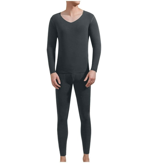 Chiccall Thermal Underwear for Men Long Base Layer Set Warm Soft
