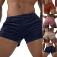 thumbnail image 1 of Chiccall Stretch Corduroy Shorts for Men Casual Low Rise Beach Button Zipper Shorts with Pockets, 1 of 6