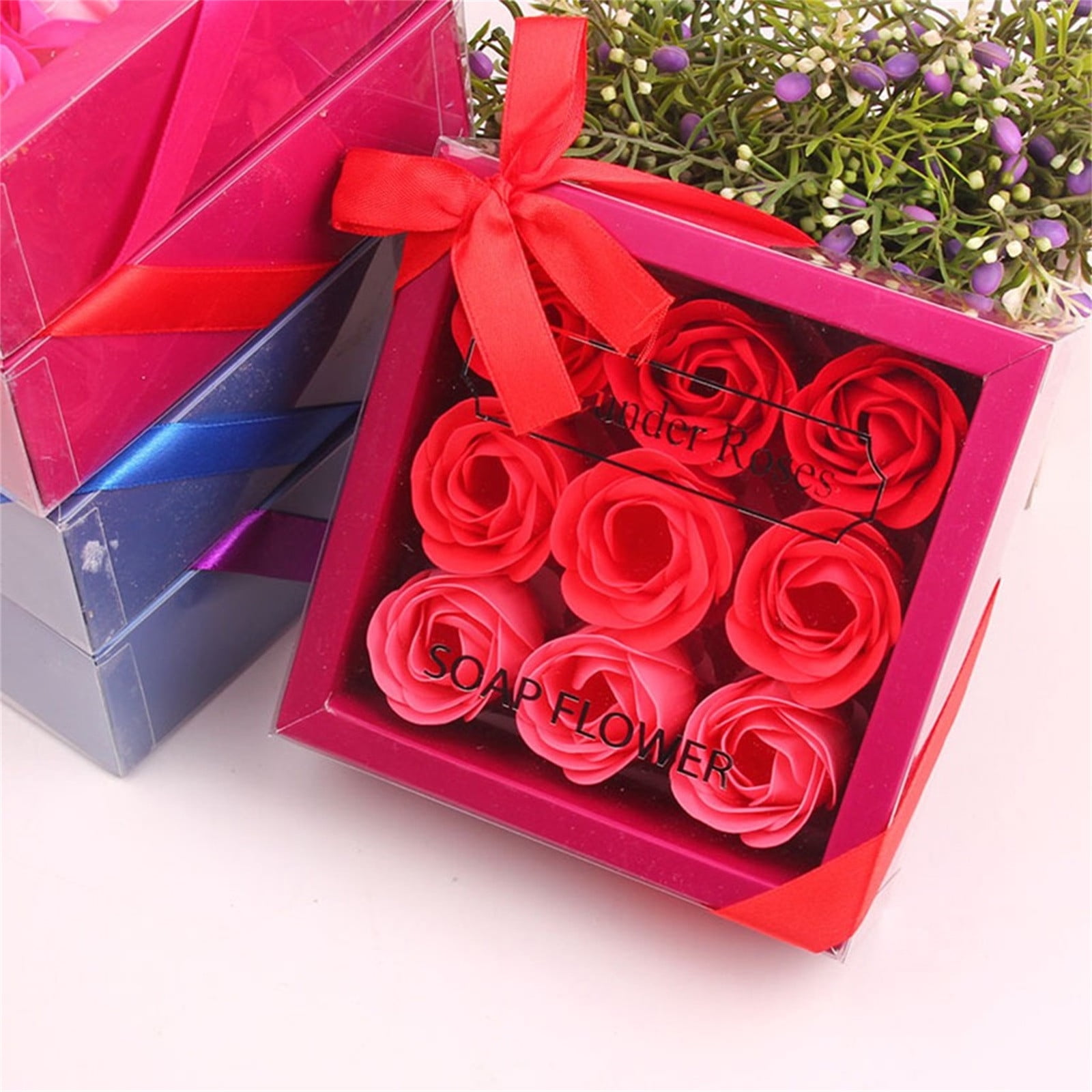 Chiccall Valentine's Day Couple Gifts Luxury Handmade Soap Flower