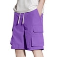 thumbnail image 1 of Chiccall Wide Leg Cargo Shorts for Men Casual Lightweight Outdoor Hiking Shorts Elastic Waist Drawstring Summer Vacation Shorts Multi Pockets, 1 of 8