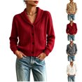 thumbnail image 1 of Chiccall Women's Shawl Collar Cable Knit Cardigan Sweaters Fall Winter Fashion Long‑Sleeve Button‑Down Sweater Jacket, 1 of 6