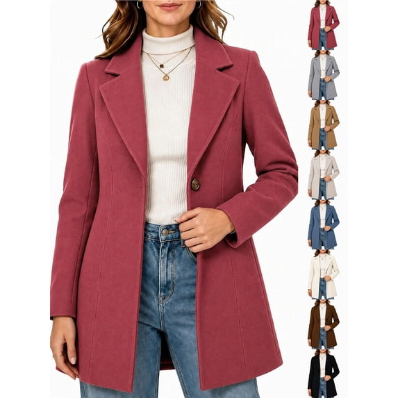 Chiccall Women's Winter Overcoat Single Breasted Pea Coat