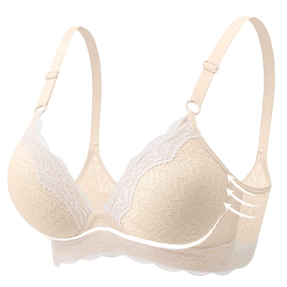 Chiccall Womens Balconette Bra Wireless Push Up Strapless Bras Supportive No Underwire Everyday Bras for Women