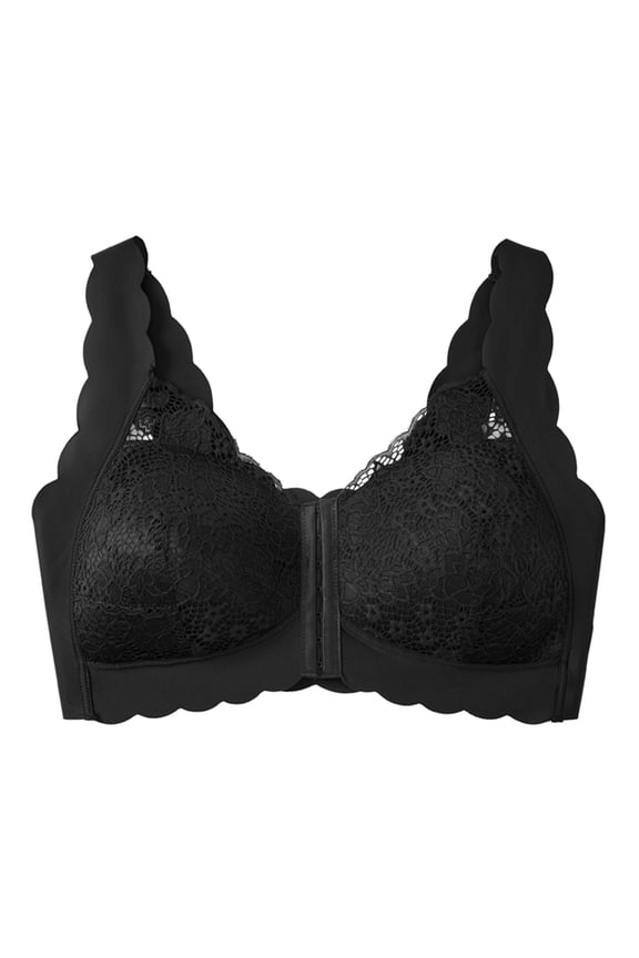 Womens Front Closure Mastectomy Bra Wireless Post Bralette for Silicone Women Breast Forms Prosthesis