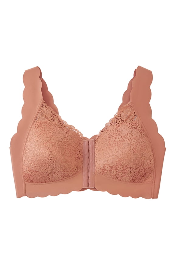 Womens Front Closure Mastectomy Bra Wireless Post Bralette for Silicone Women Breast Forms Prosthesis