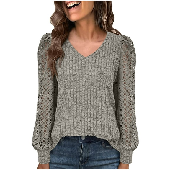 Chiccall Womens Long Sleeve Shirts Fall Fashion Tops 2025 Crew Neck Dressy Sweaters Tunic Work Tops Casual Outfits for Women