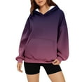thumbnail image 1 of Chiccall Womens Oversized Gradient Hoodies Fall Casual Long Sleeve Loose Fit Hooded Sweatshirts with Pocket, 1 of 5