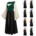 thumbnail image 1 of Chiccall Womens's Medieval Renaissance Costume Maxi Dress Halloween Long Sleeve Flare Halloween Witch Gothic Co Dresses for Party, 1 of 8