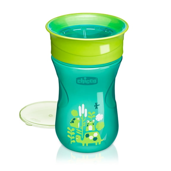 Chicco 360° Spoutless Rim Trainer Sippy Cup 9m+ in Green, New