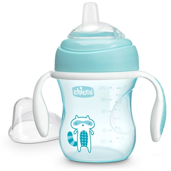 Chicco 7oz. Silicone Spout Transition Sippy Cup, 4m+ - Blue, New