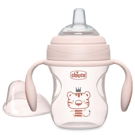 Chicco 7oz. Silicone Spout Transition Sippy Cup, 4m+ - Blush, New
