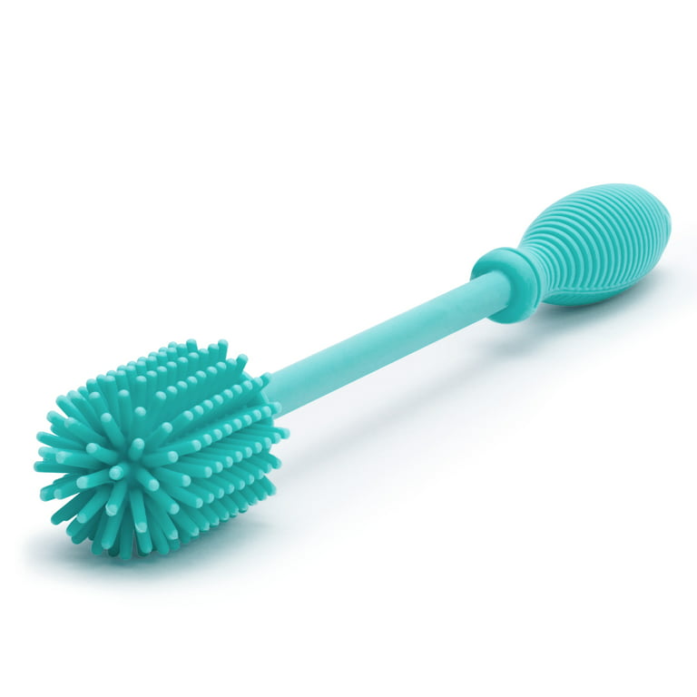 Chicco 9.5” Silicone Bottle Brush with Food-Grade Silicone Bristles,  Dishwasher & Sterilizer Safe, Non-Slip, Comfort Grip Handle, Hangs for  Drying & Storage, Teal - Teal 
