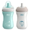thumbnail image 1 of Chicco 9oz. Sport Spout Trainer Sippy Cup with Straw Shaped Spout, 9m+, 2-Pack - Sage/Grey, New, 1 of 7