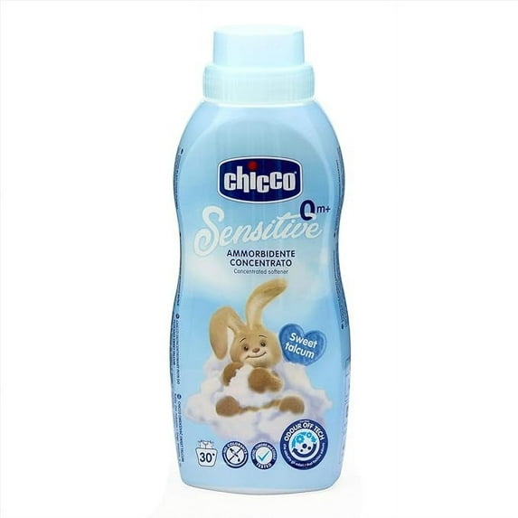 Chicco Baby Fabric Softener with New Odour Elimination Technology, Keeps Clothes Gentle, Fresh & Fragnant, Dermatologically Tested, Sweet Talcum (750ML)