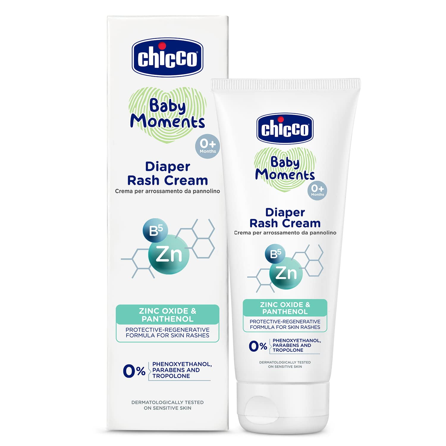 Chicco Baby Moments Diaper Rash Cream, New Advanced Triple Protection