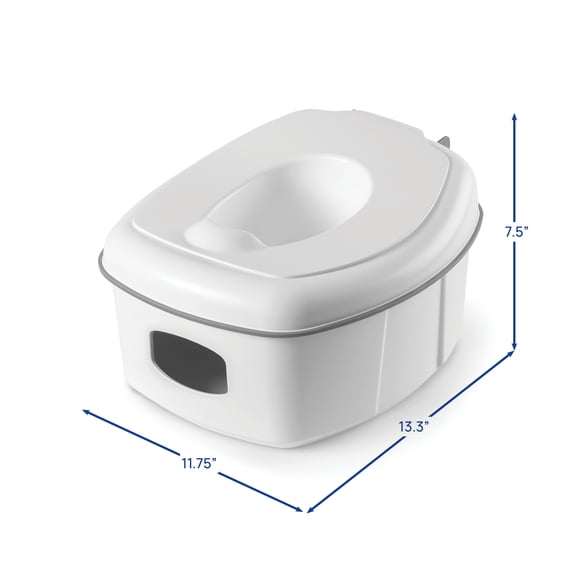 Chicco 3-in-1 Potty Training System, Training Potty, Toilet Topper, Step Stool - White