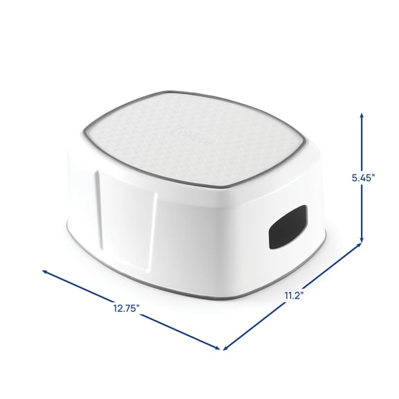 Chicco Single Step Stool for Toddlers with Grip-Texture Top and Anti-Slip Base - White