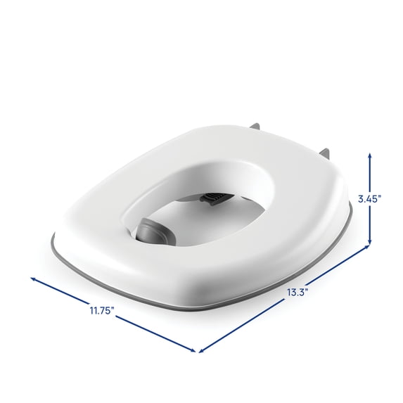 Chicco Toilet Topper for Toddlers with Soft-Flex Spray Shield and Grips, 18+ Months, 1pc - White