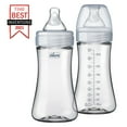 thumbnail interactive-video image 1 of Chicco Duo Hybrid Baby Bottle, Invinci-Glass Inside/Plastic Outside, 9oz, 2-Pack - Neutral, New, 1 of 11